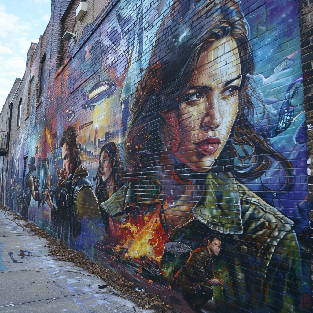 Serenity Movie Mural City Scene