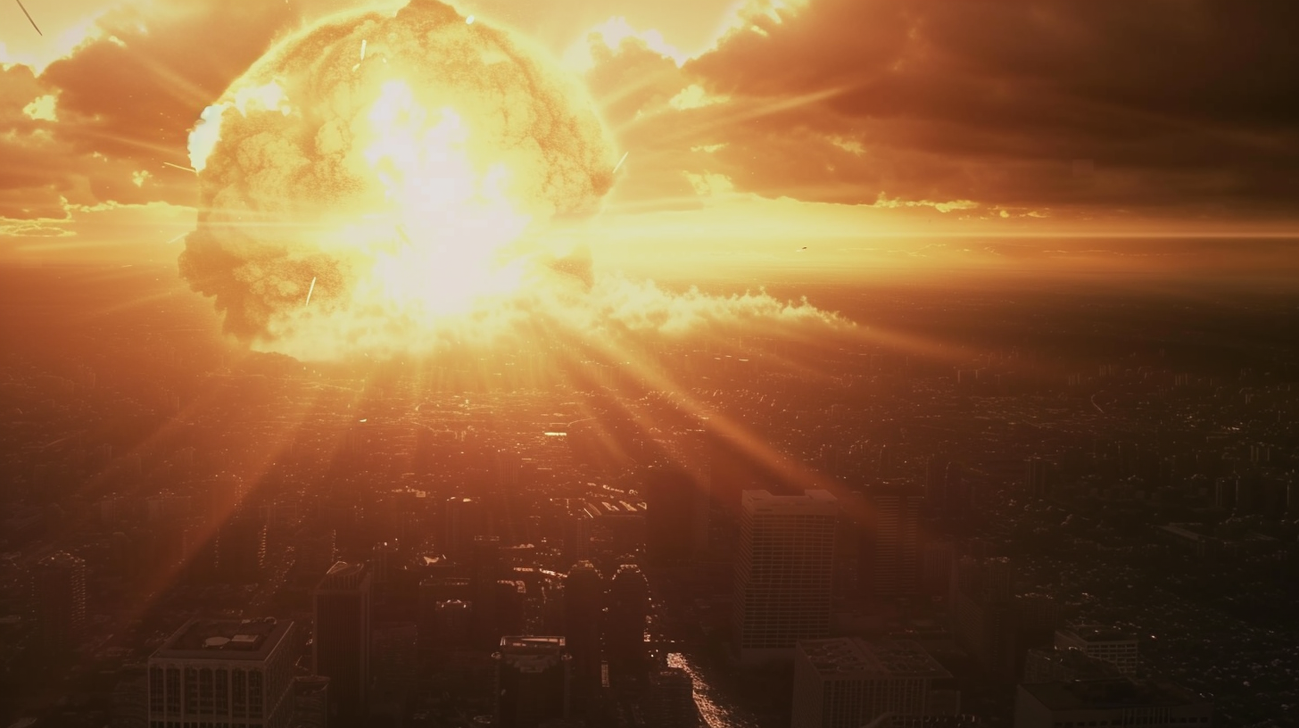 Nuclear explosion in city