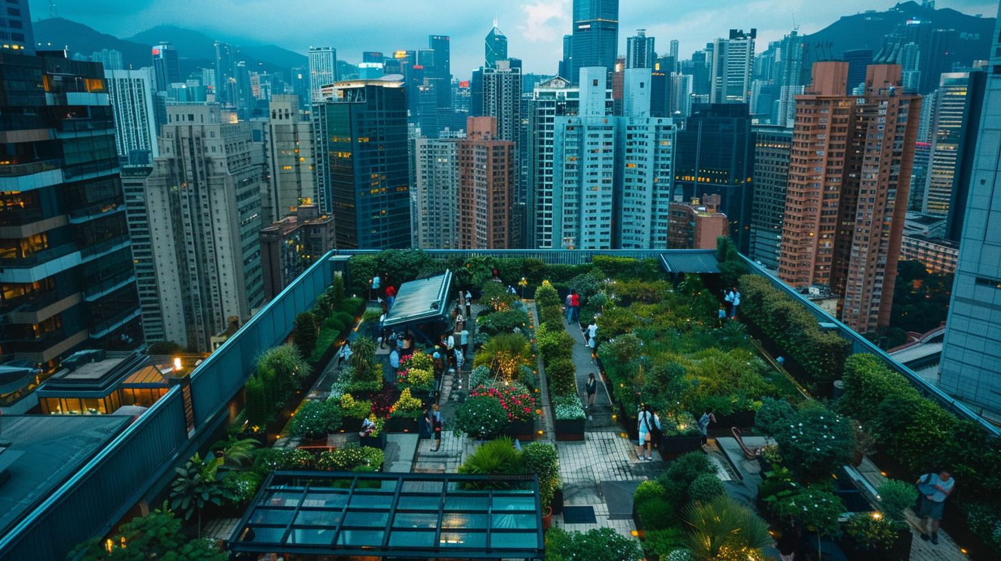 Serene Rooftop Garden City