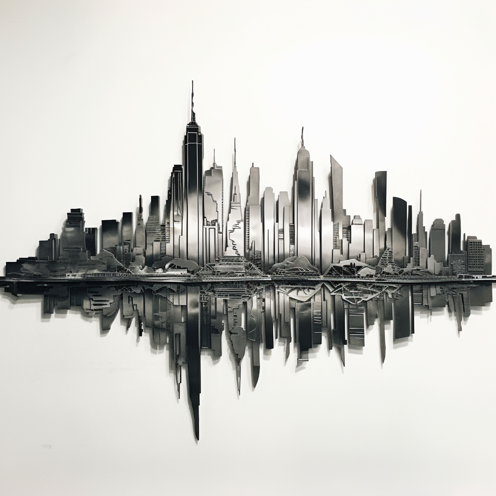 City Skyline Metal Cutout