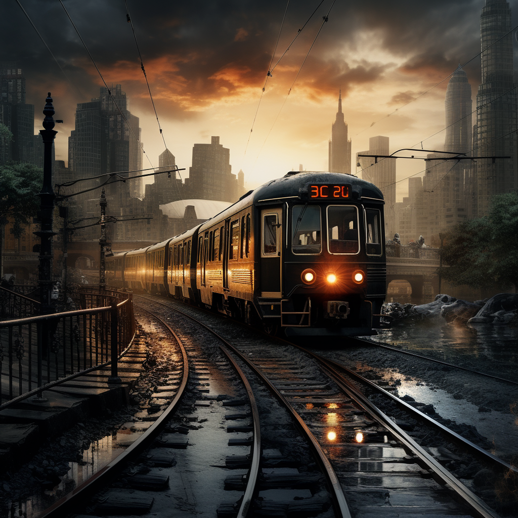 City on a Train Image