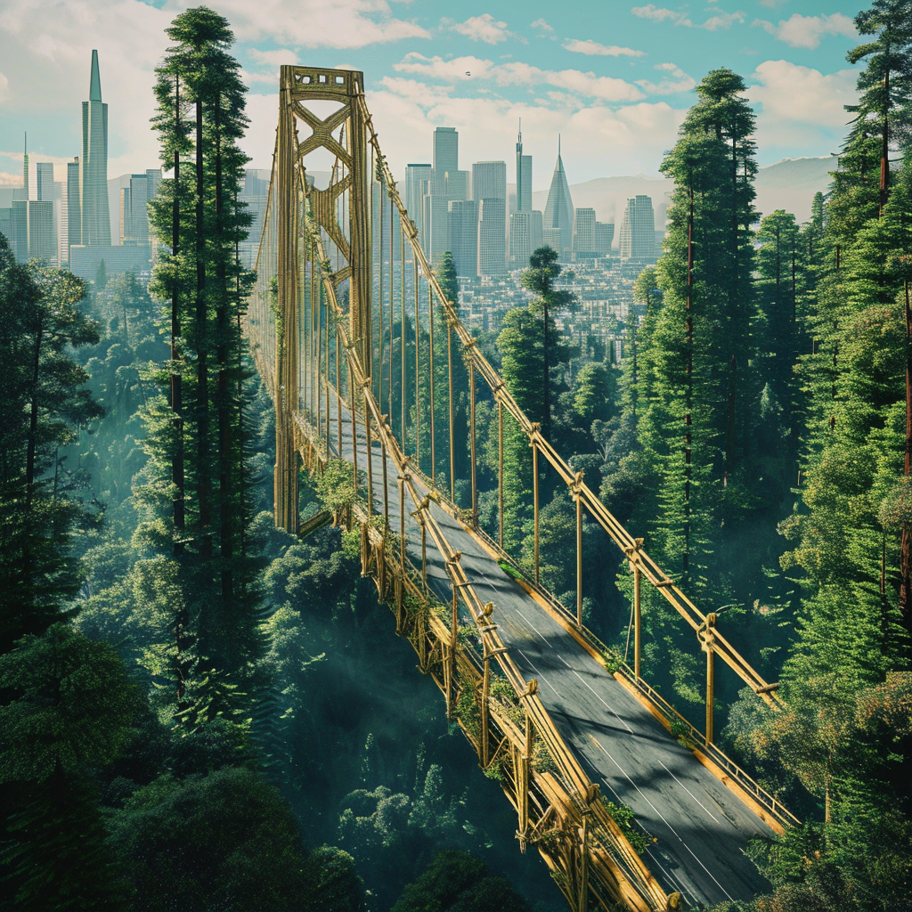 City Bridge in Forest