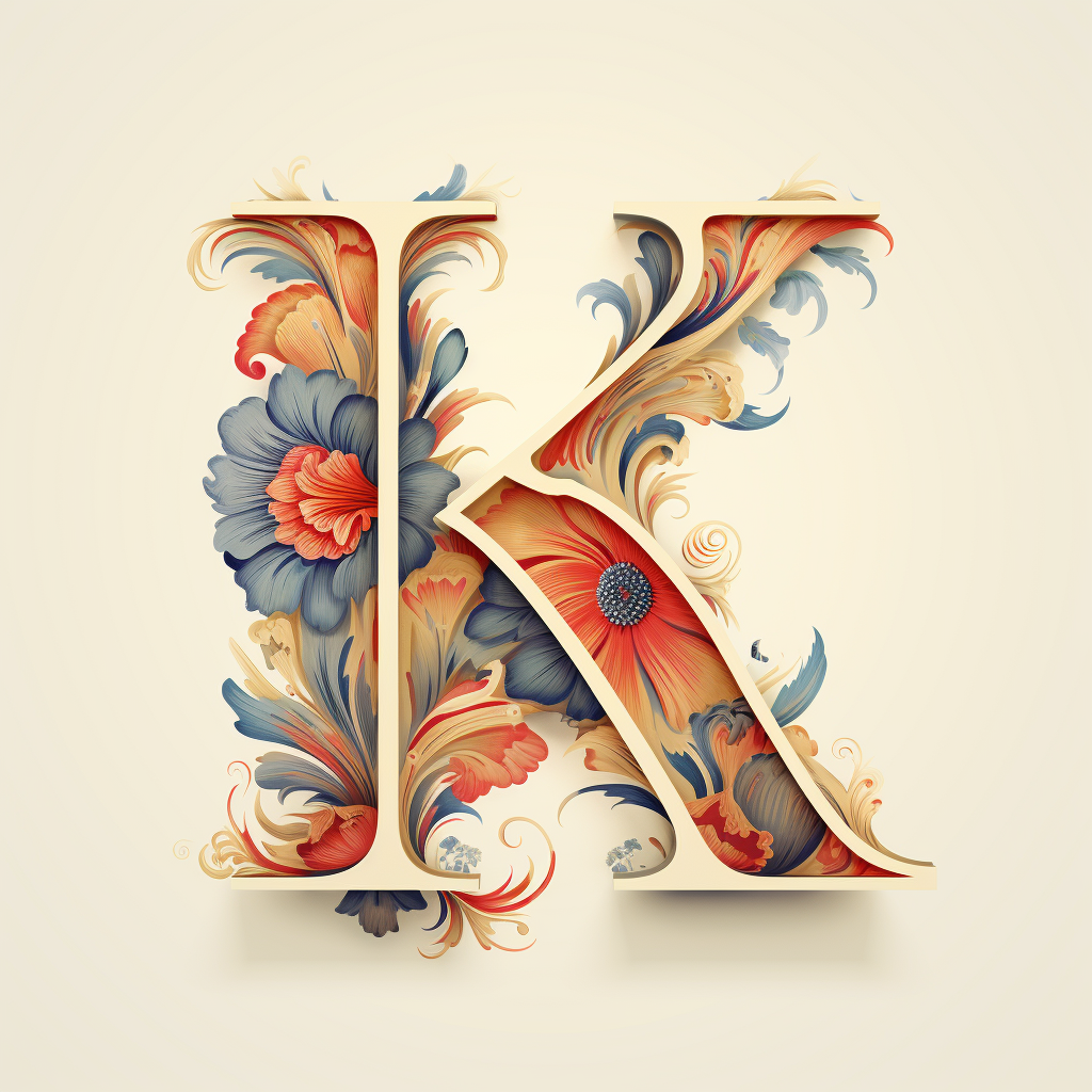 Claire Keane K typographic letter design