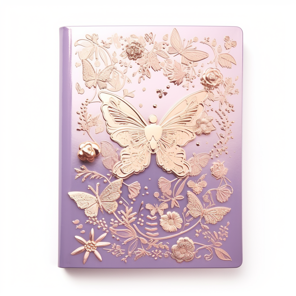 Claire's Cute Notebook with Embossed Sugarplum Illustrations