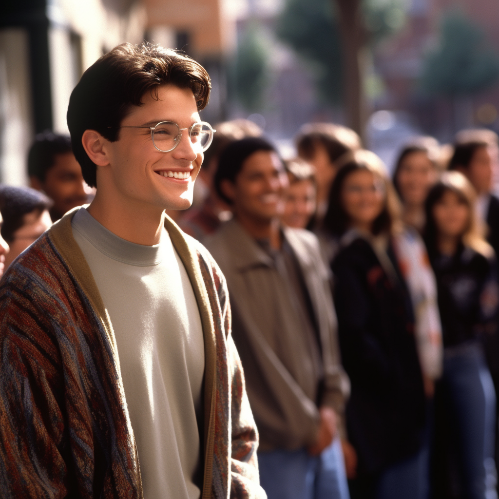 Teenage Clark Kent enjoying Star Wars movie