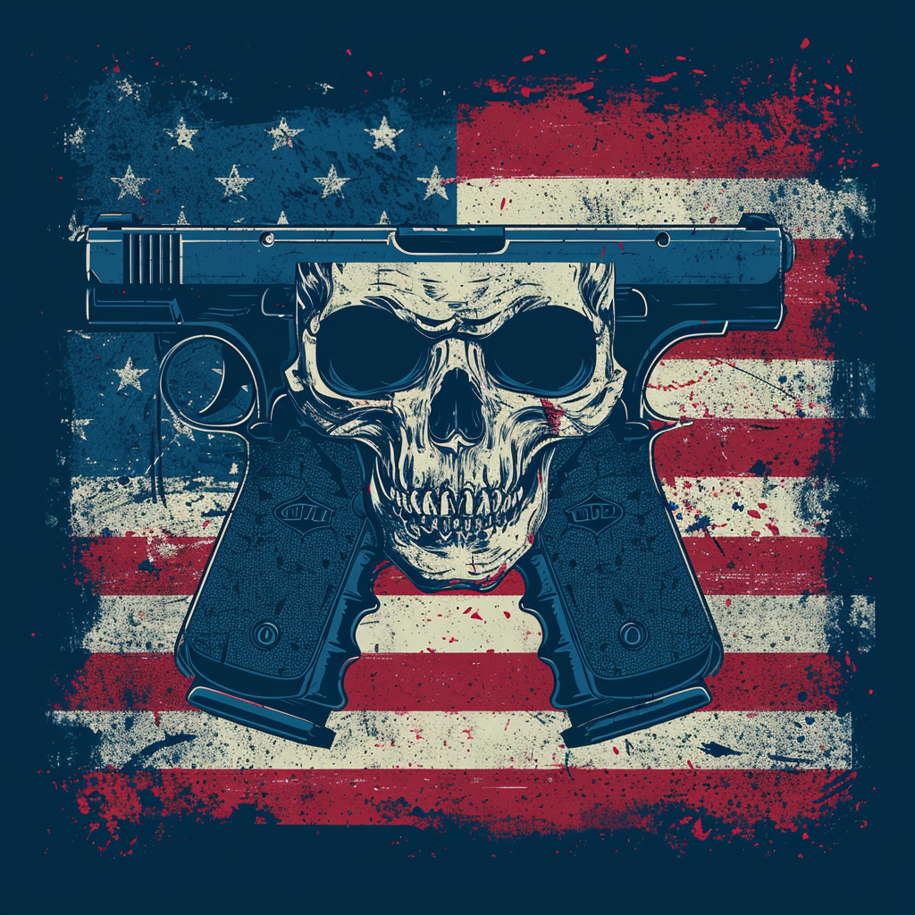 Classic Skull Logo with Glock 19 Pistols