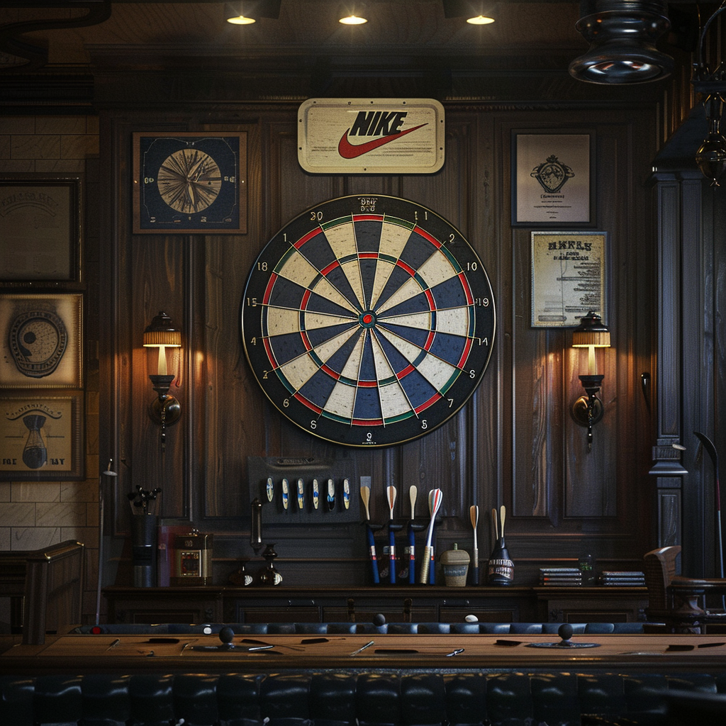 Classic Dart Board with Nike Branding