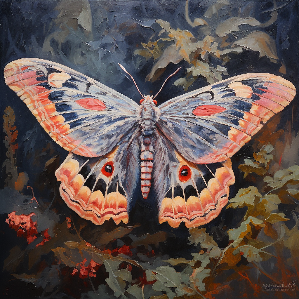 Gross Detailed Moth Painting