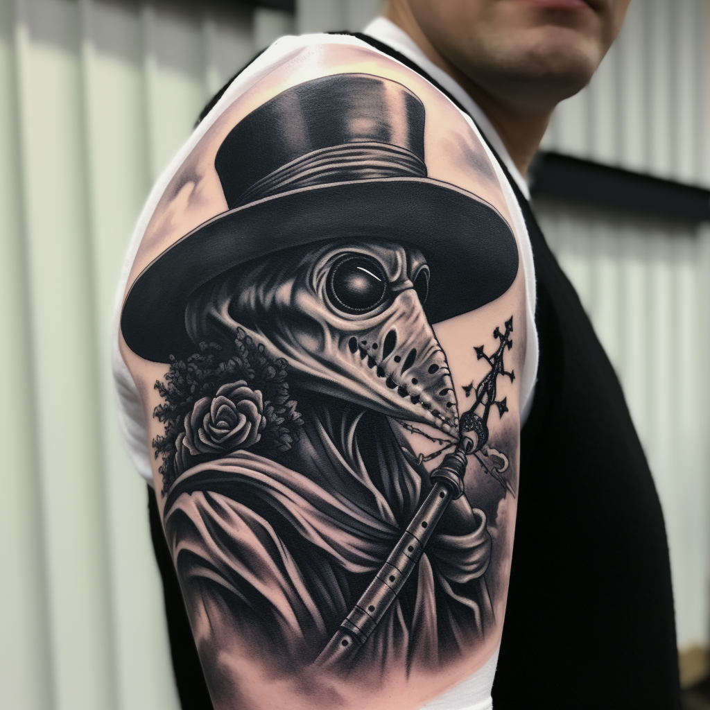 Classic Plague Doctor Tattoo Design