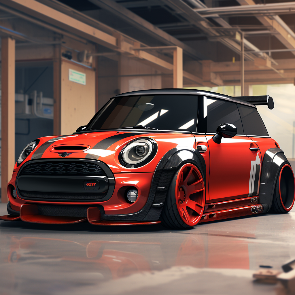 Classic Porsche-Inspired Mini Cooper Car