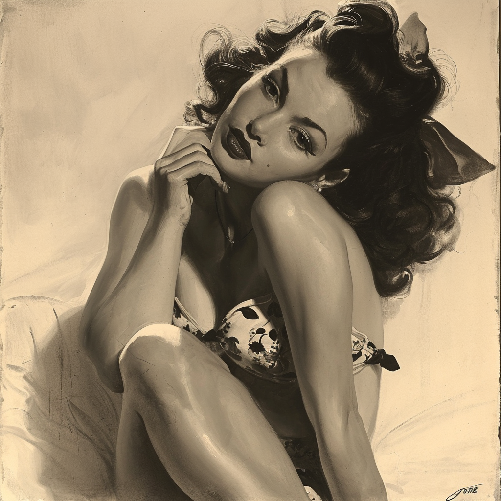 Beautiful classic Vargas pin up art