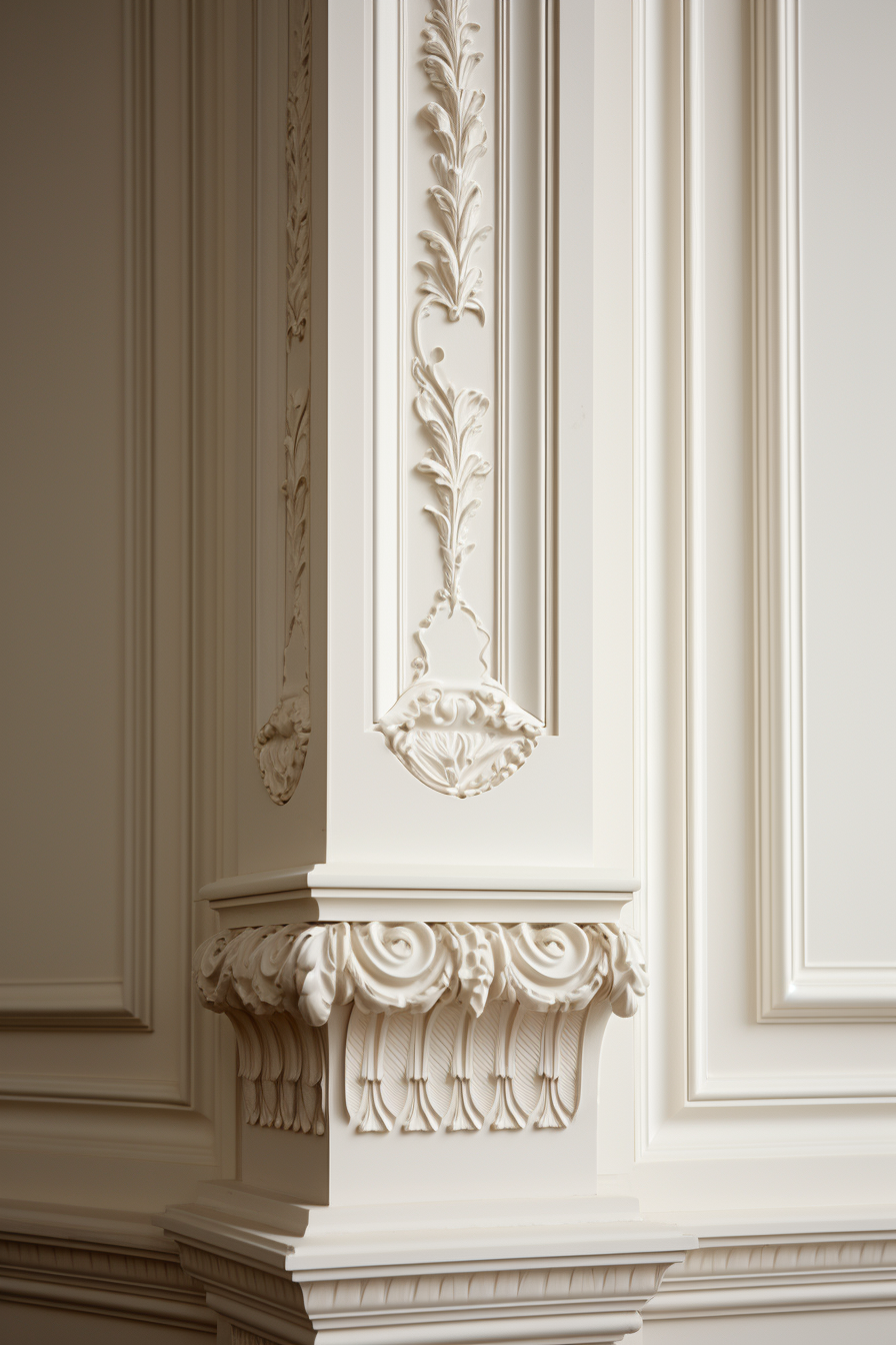 Elegant Off White Wall Molding