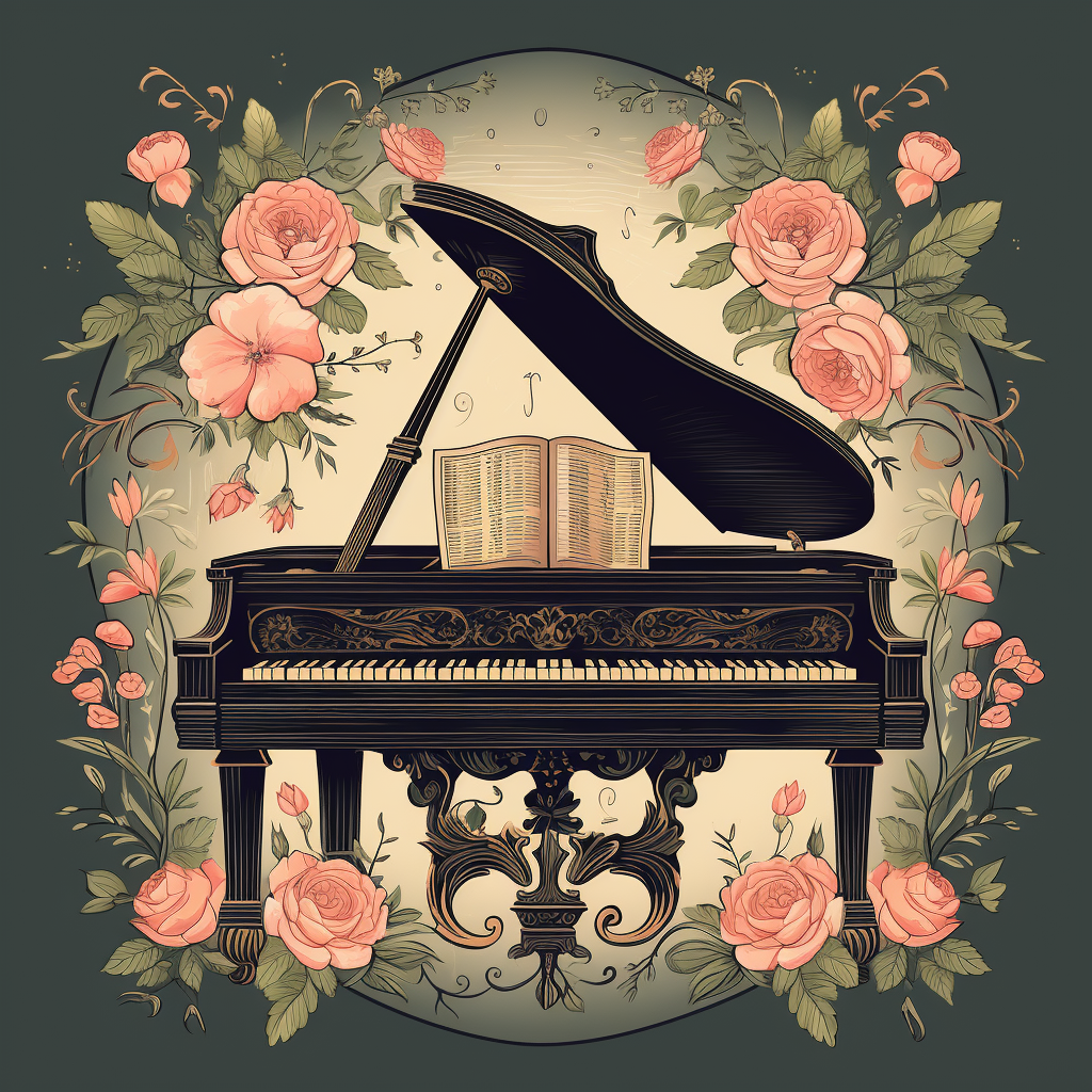 Beautiful classical music piano romantism motif