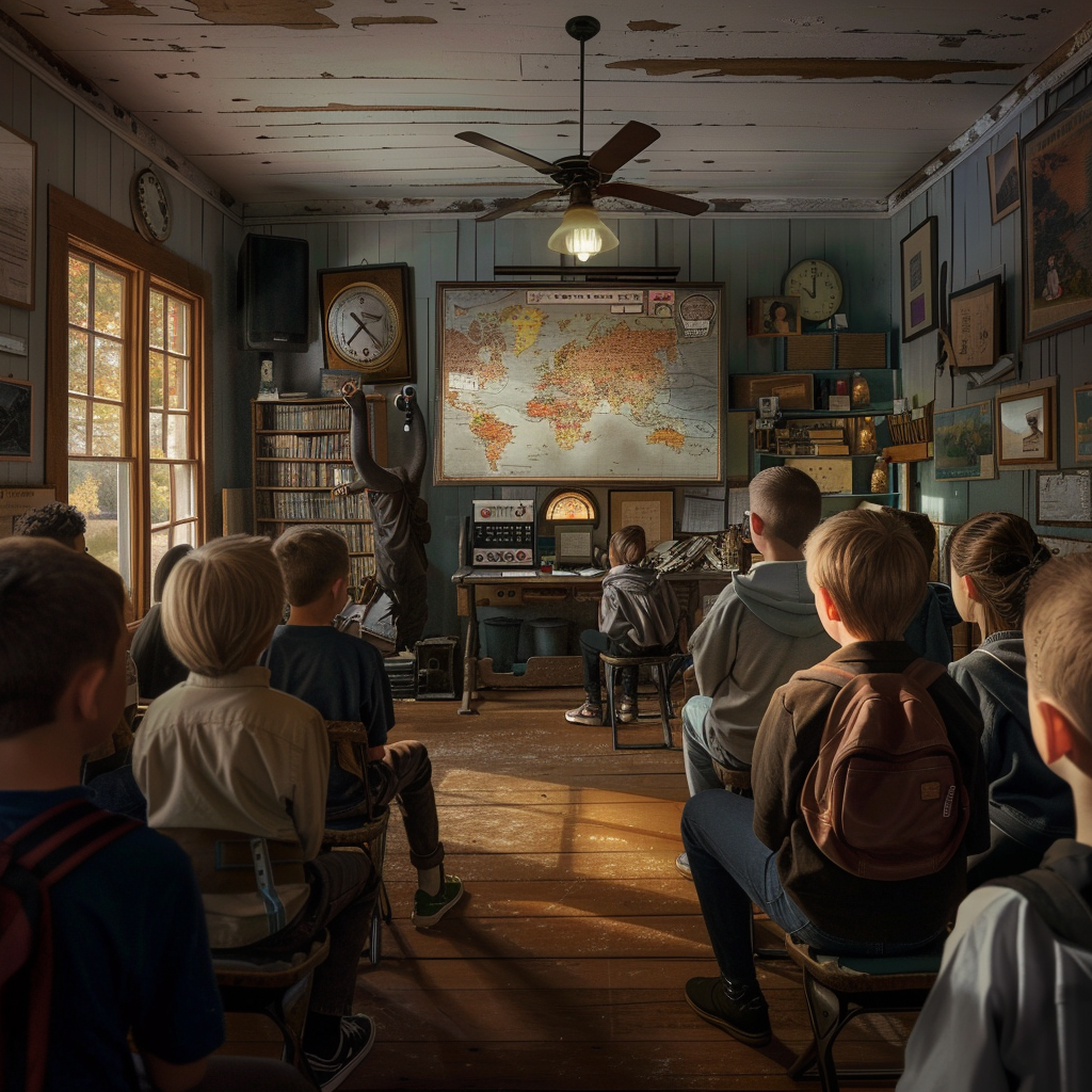 Children in Classroom Listening to Teacher