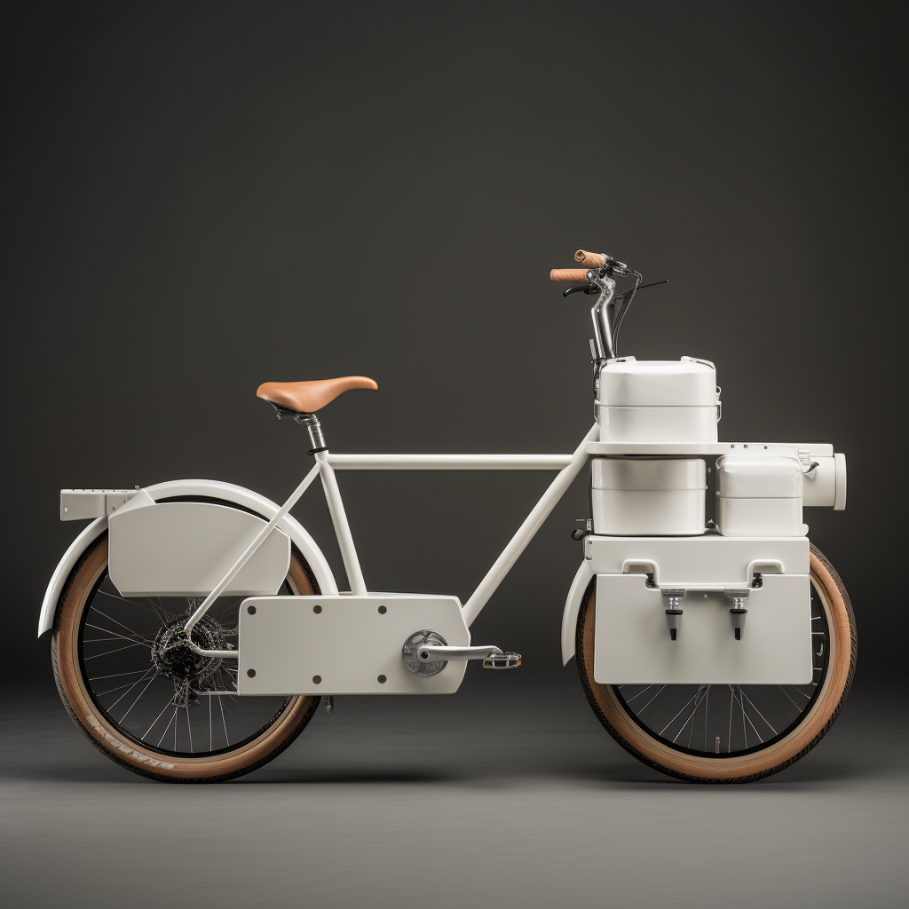 Elegant cargo bicycle in Dieter Rams style