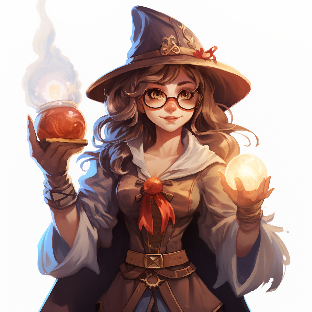 Stunning gnome wizard lady in DND style