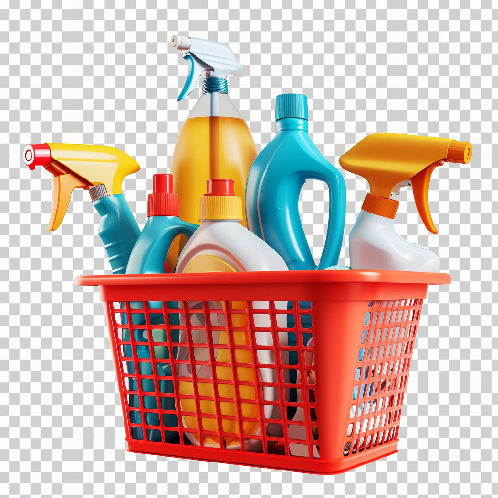 Basket of Cleaning Products