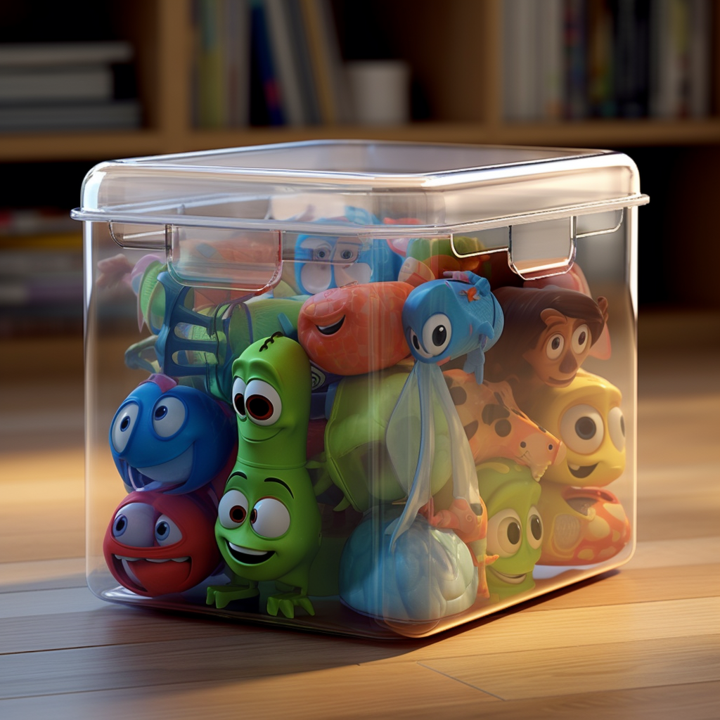 Pixar-themed Clear Plastic Storage Container