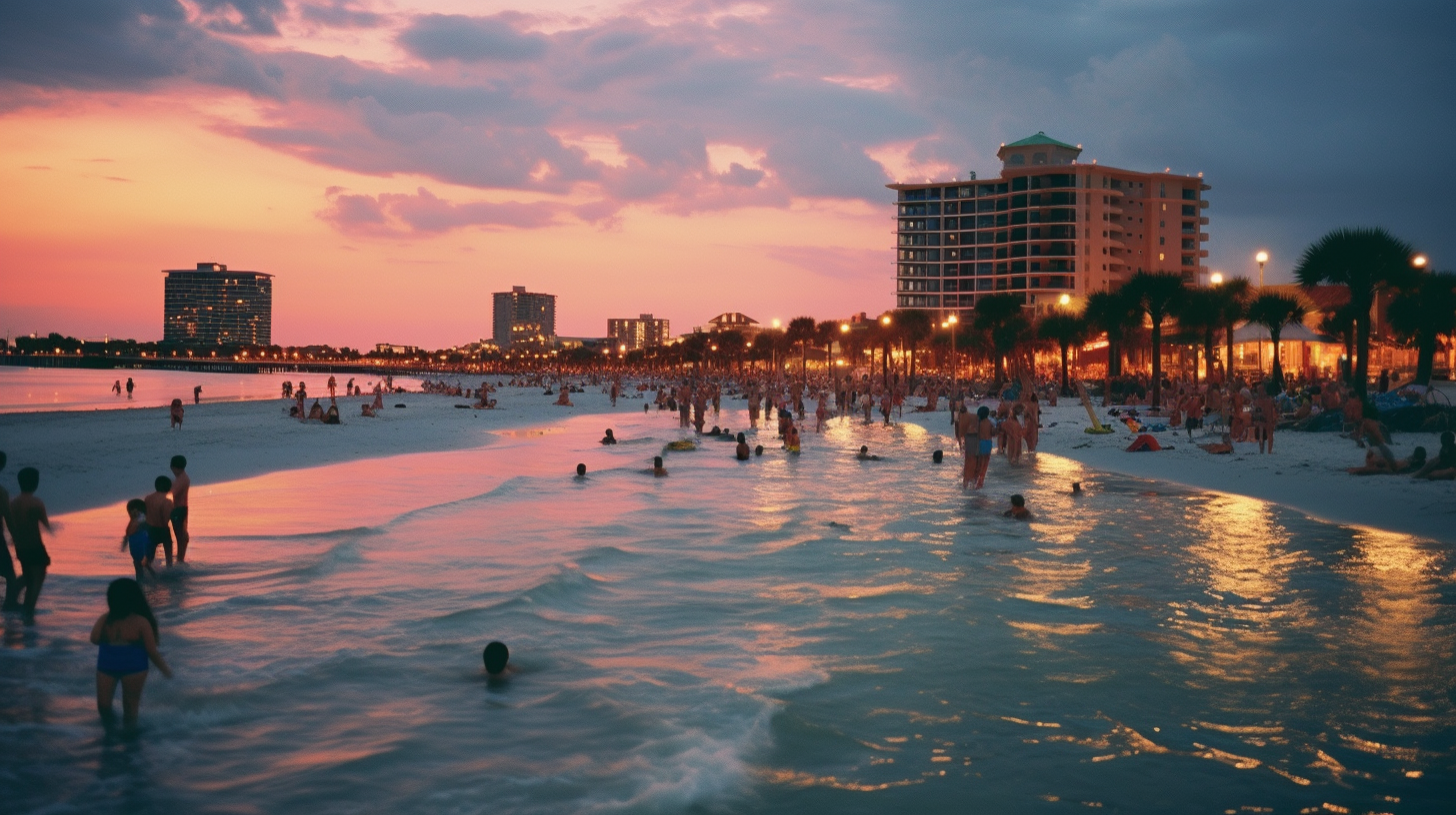 Vintage photo of Clearwater Beach, Florida