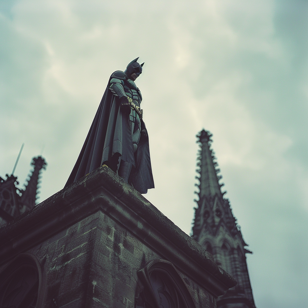 Batman on Clermont-Ferrand Cathedral