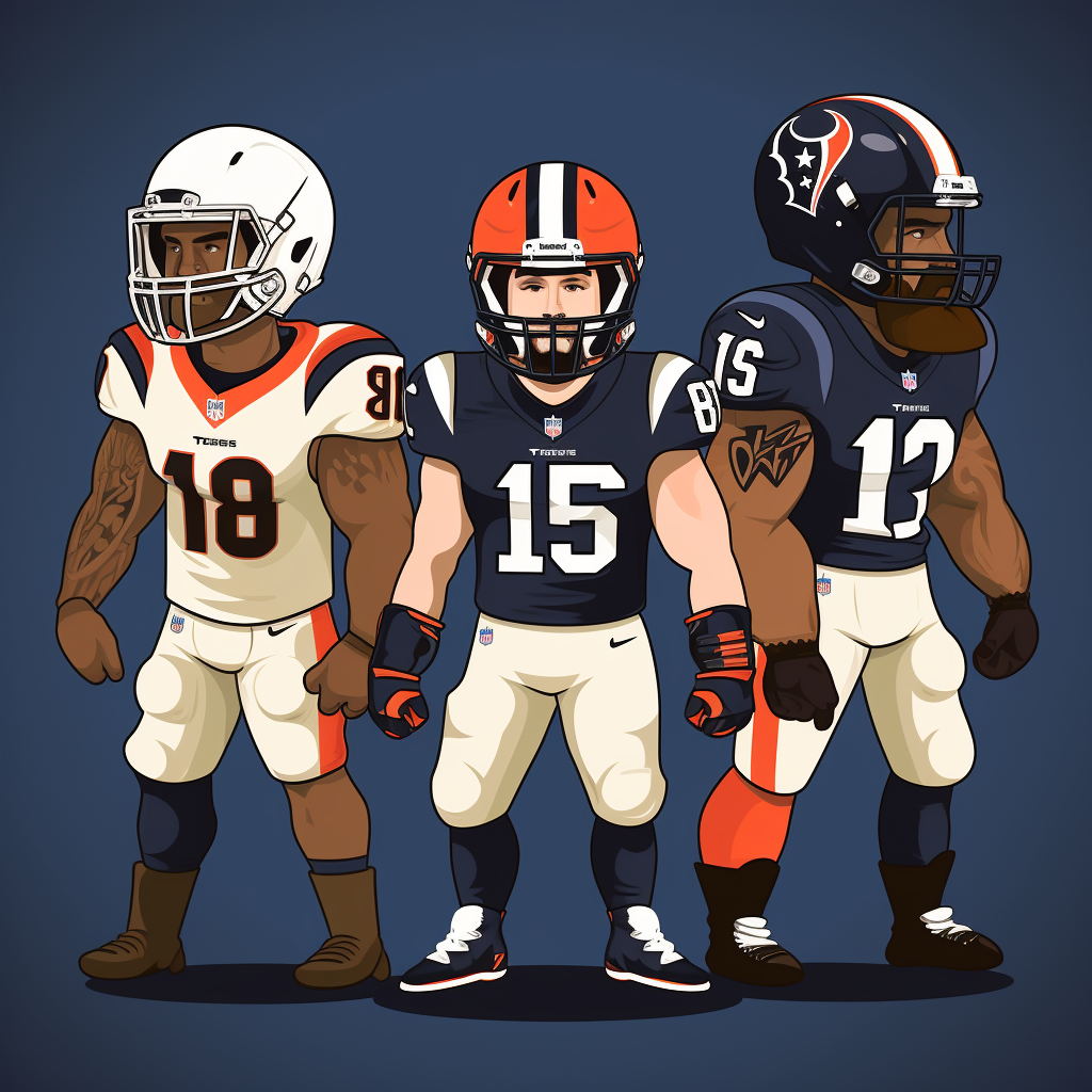 Small characters of Cleveland Browns vs Houston Texans