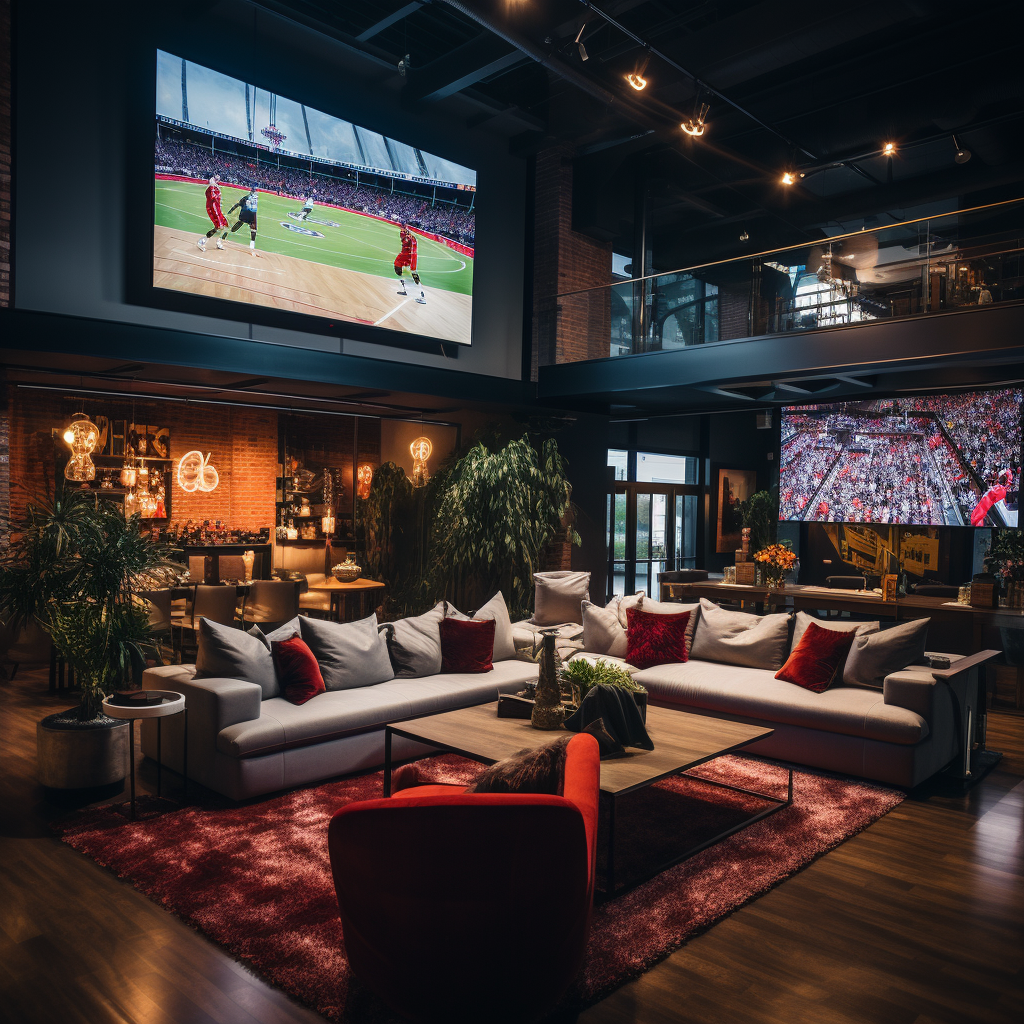 Cleveland themed athlete lounge