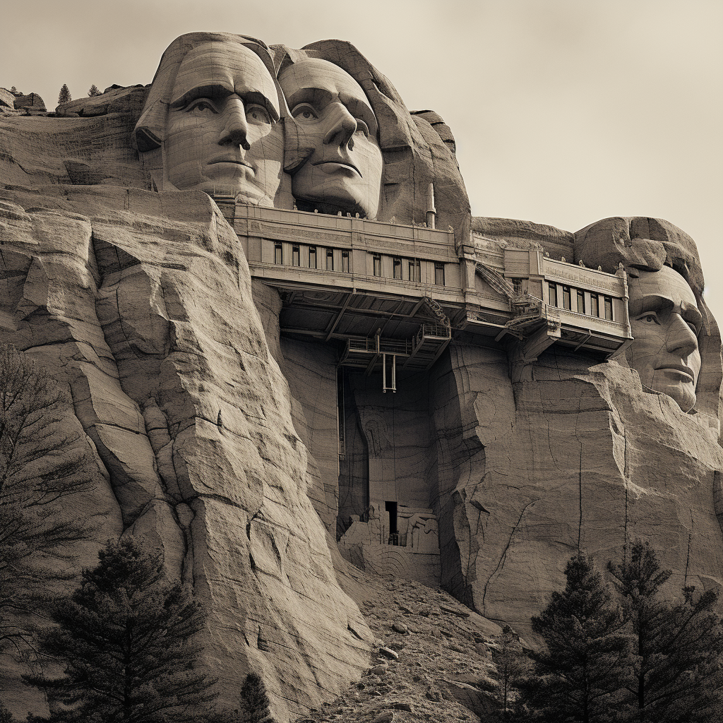 Unique house nestled in Mount Rushmore