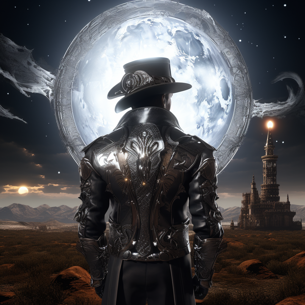 Clockwork Man with Reflective Moon Jacket