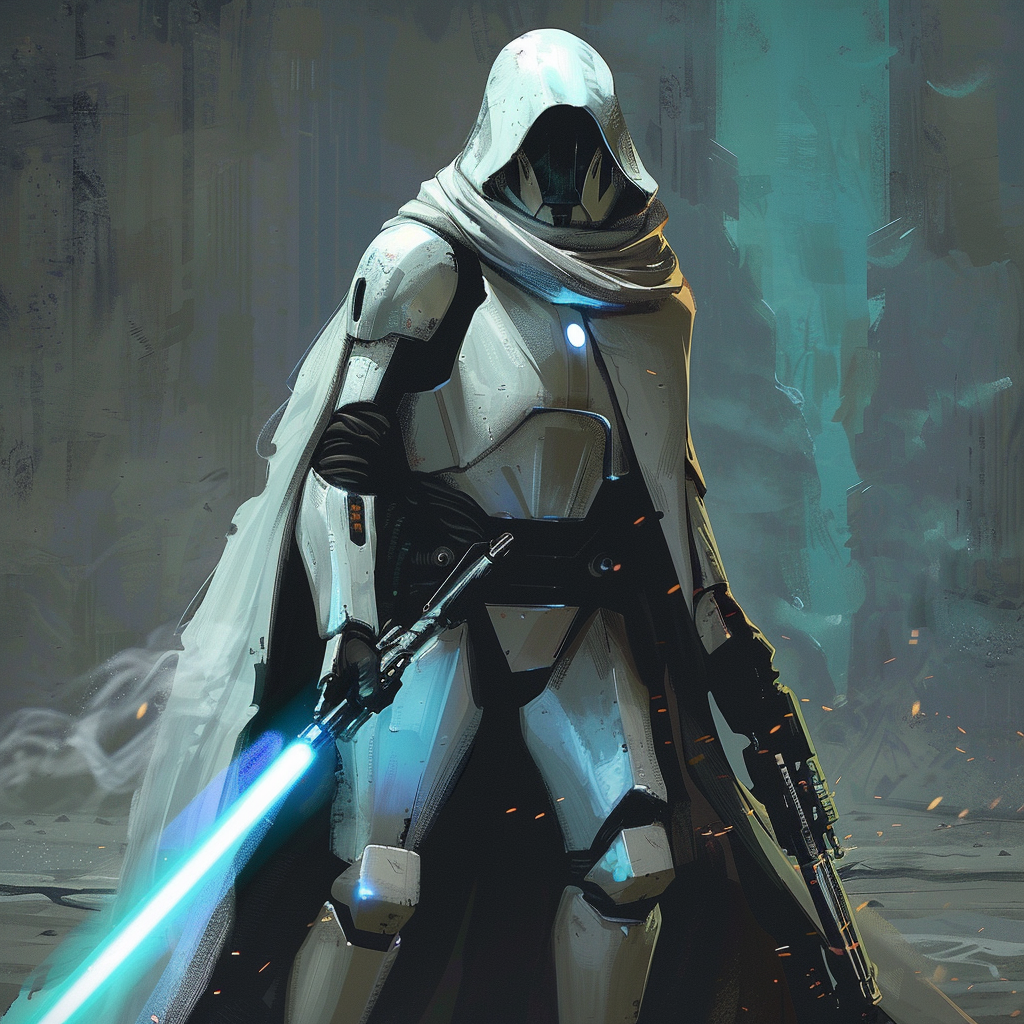 Clone trooper in Jedi attire