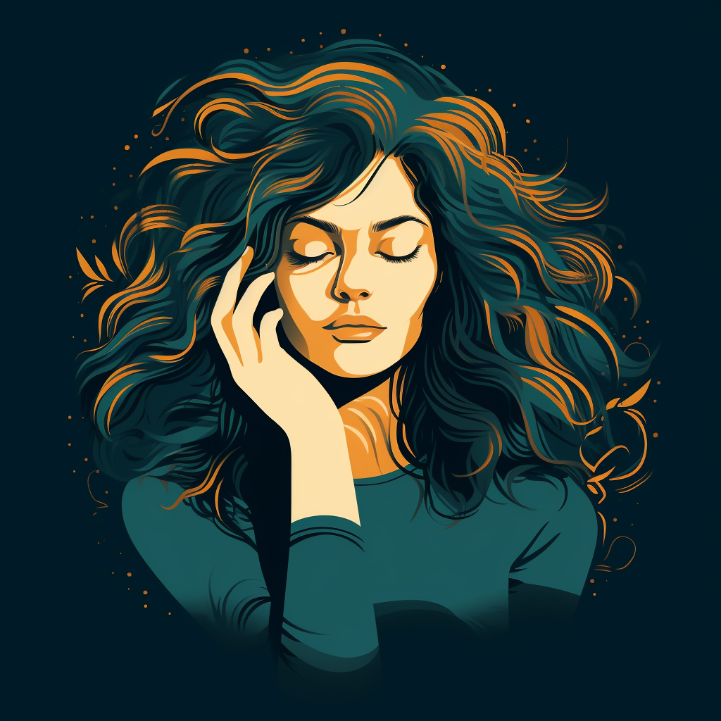 Beautiful girl with closed eyes and zoo-inspired hair