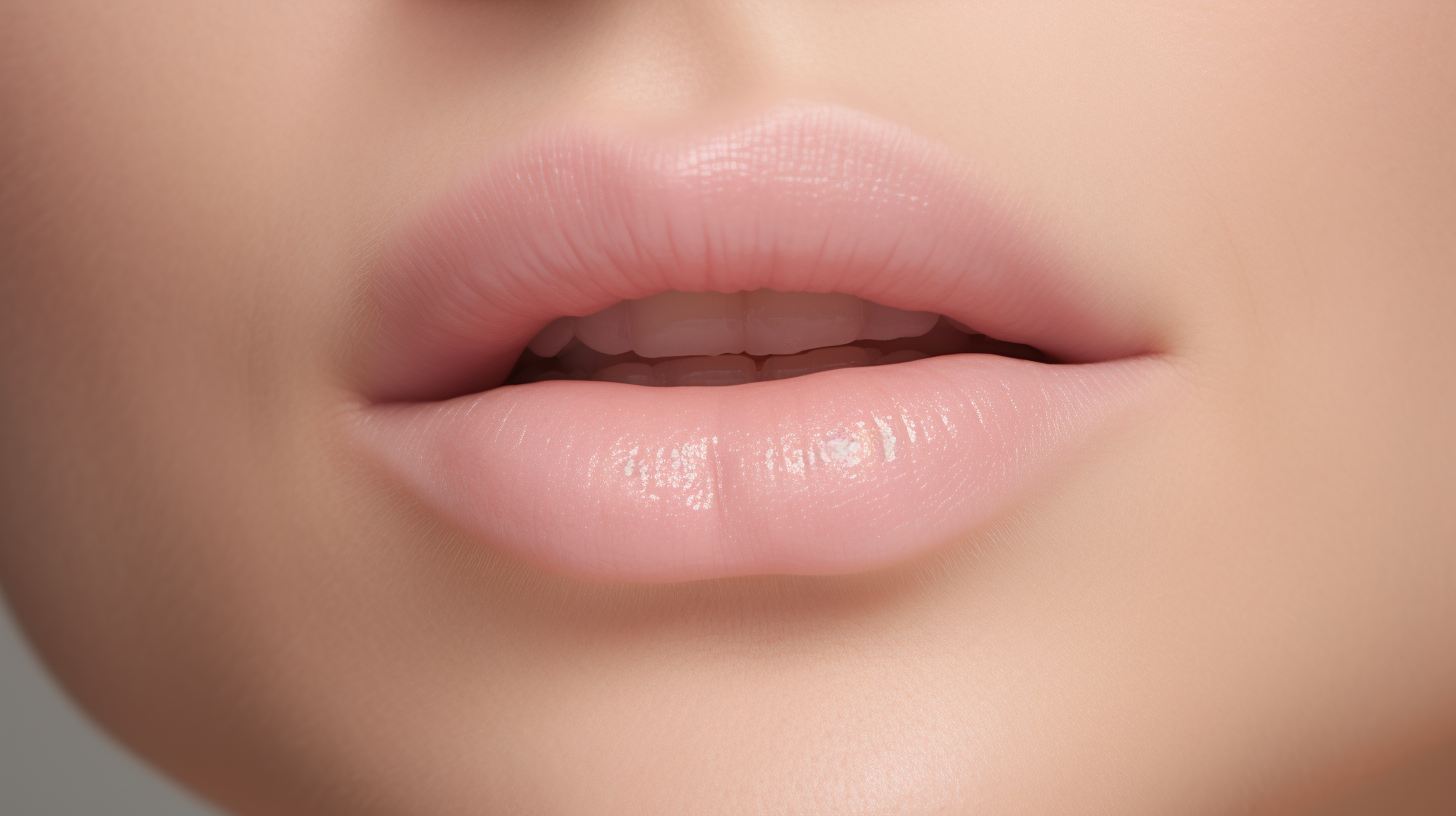 Close-up of Thin Closed Lips