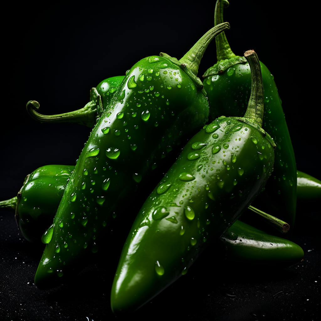 Moody close-up of jalapenos