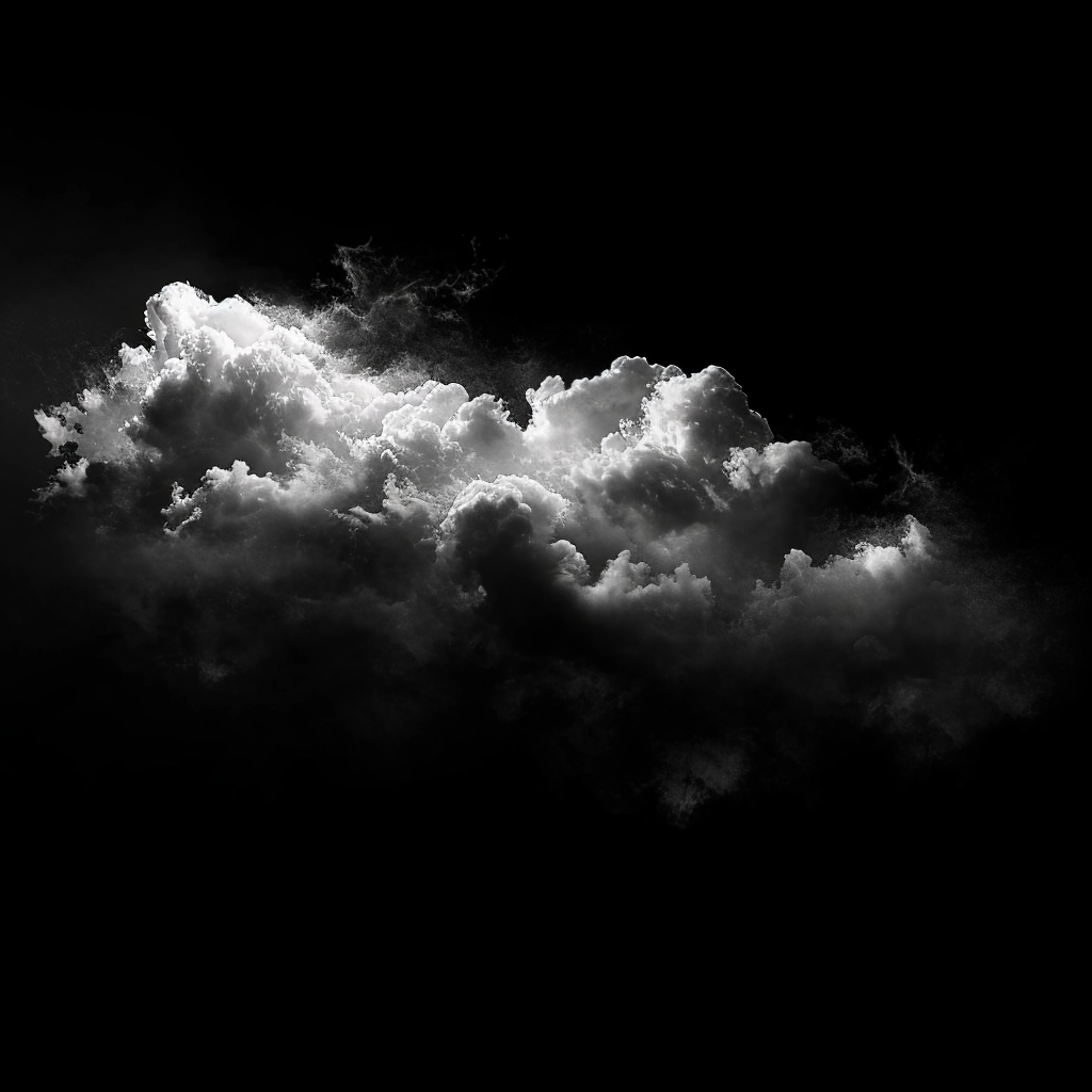 Cloud effect on black background