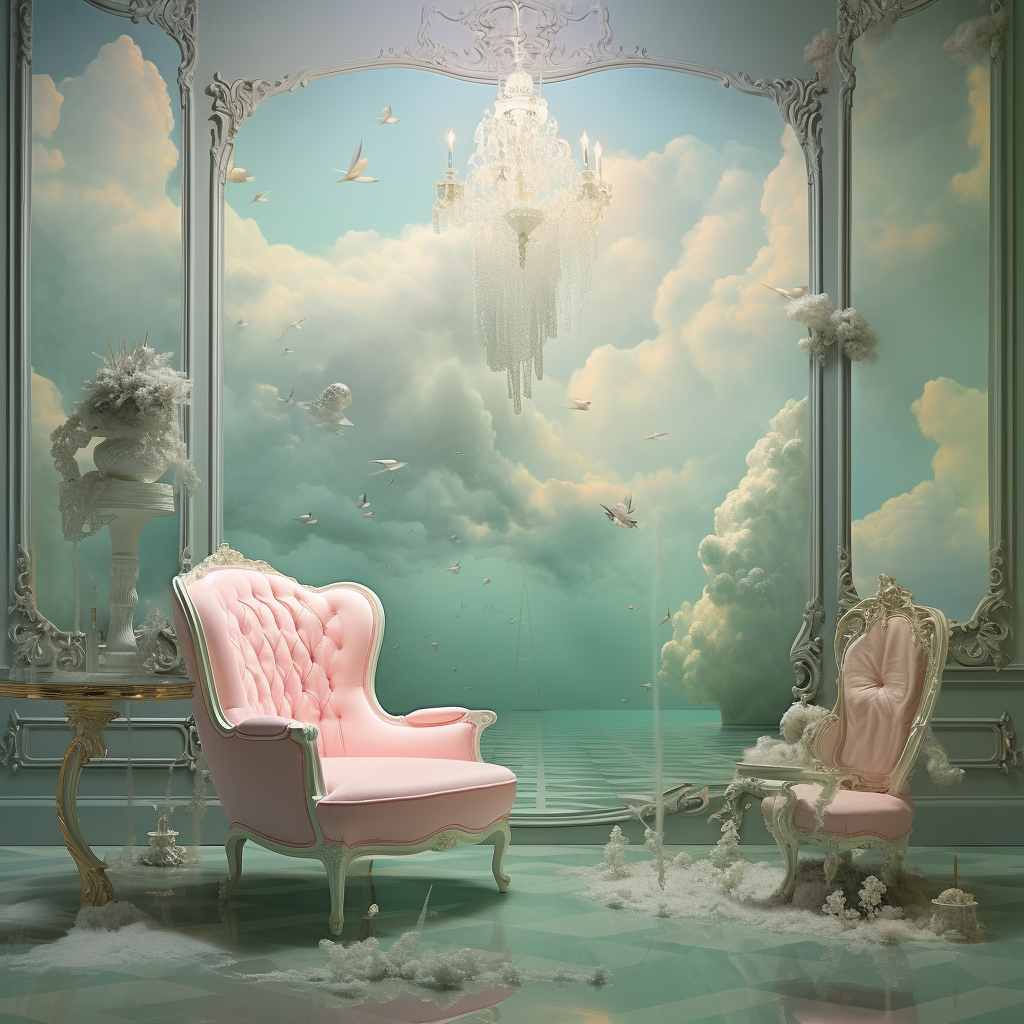 Rococo-inspired Cloud Room Illustration  ?