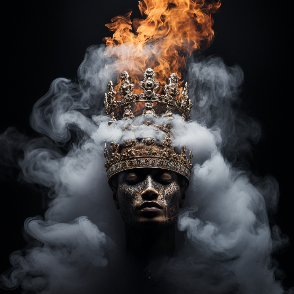 Cloud smoke with crown-shaped Oba