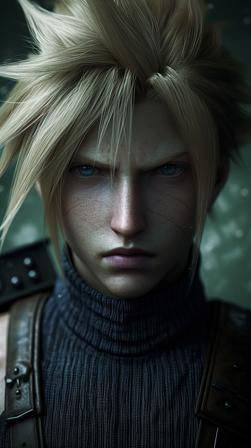 Cloud Strife brooding dark atmosphere HD