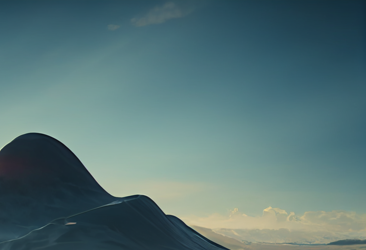 Beautiful cloud forming a donut shape around a hill peak