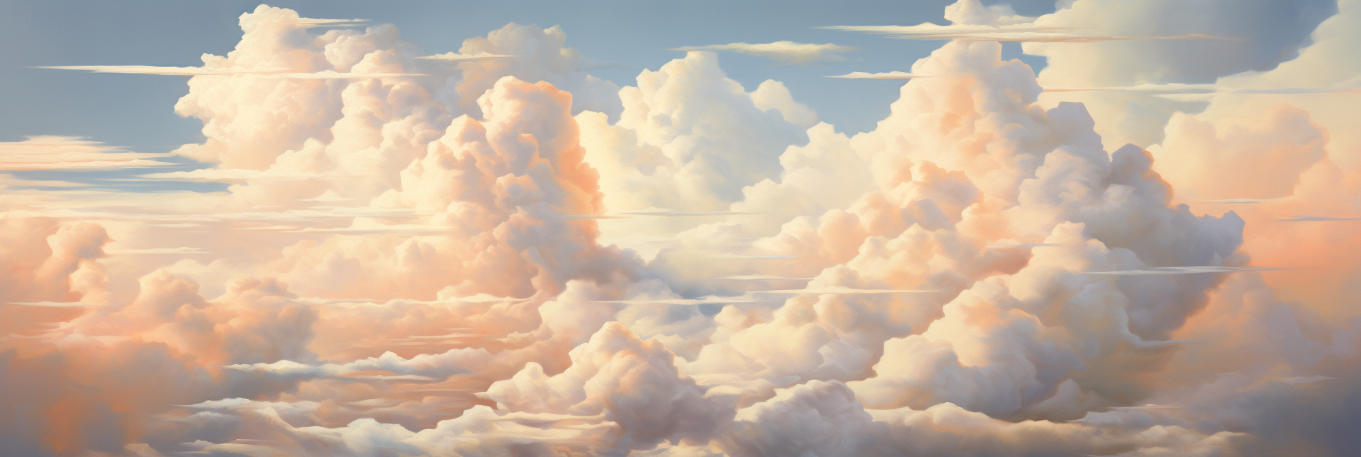 Oil Painting of Clouds in the Sky