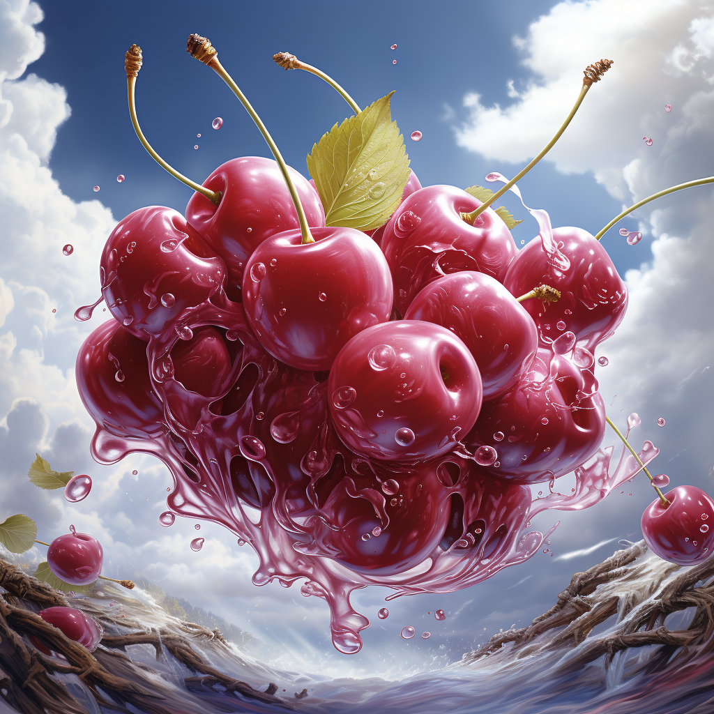 Stunning Clouds and Cherries Image