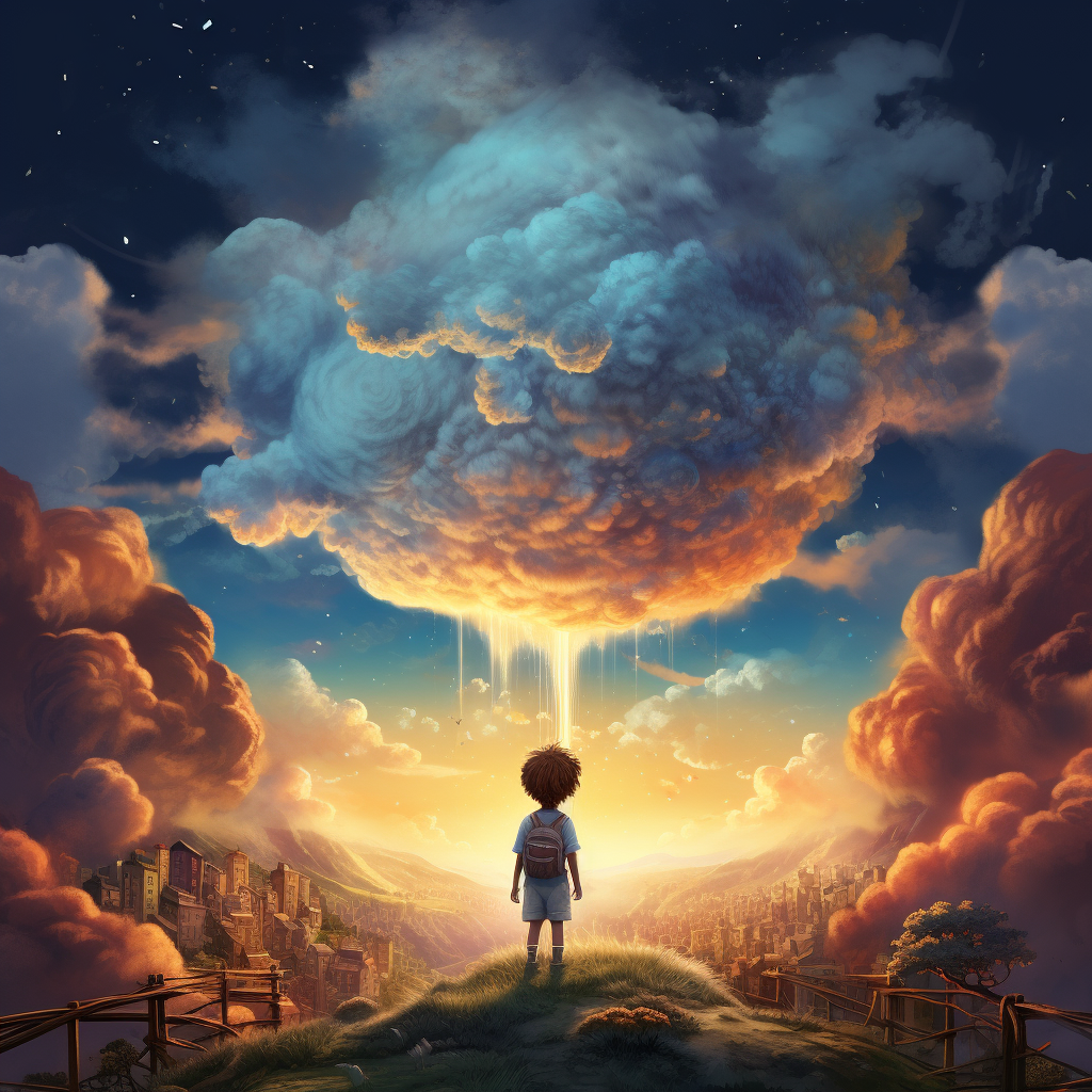 Illustration of clouds for children's book