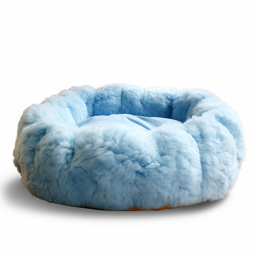 Oversized comfortable plush bed in the clouds