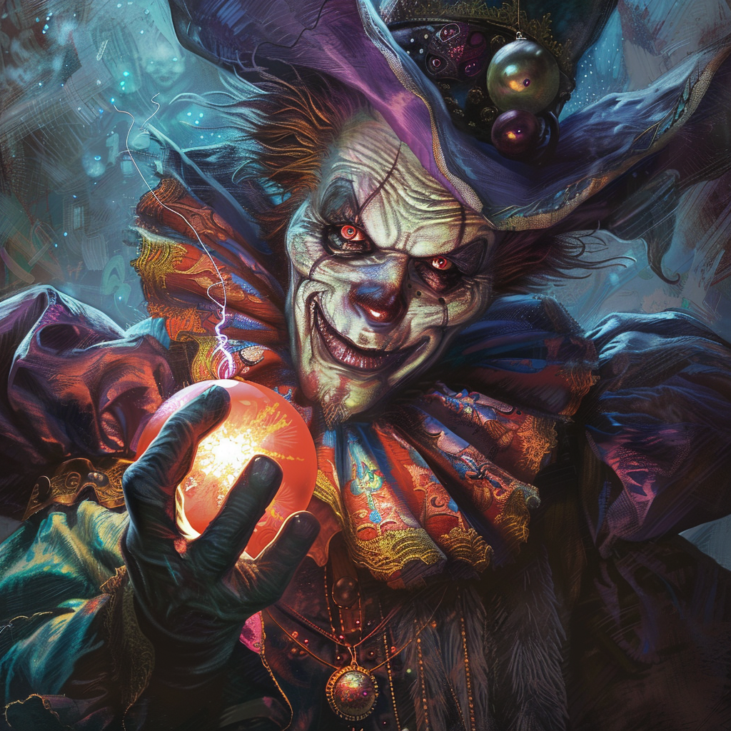 Clown sorcerer magical fantasy image