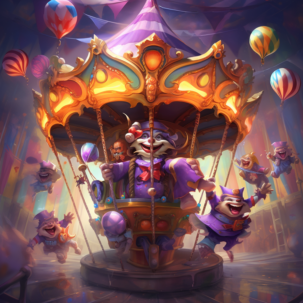 Funny and Cute Clown Carousel