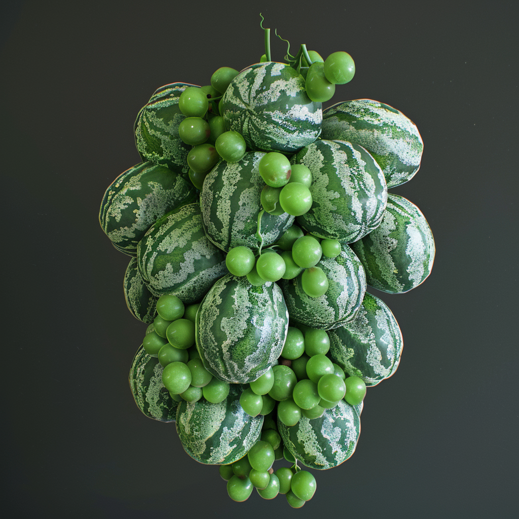 Cluster of Tiny Watermelons Grapes