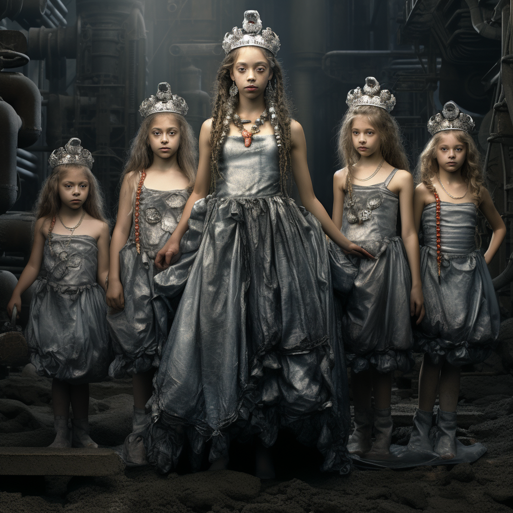 Princesses from Coal, Oil, and Natural Gas near Underworld Gates