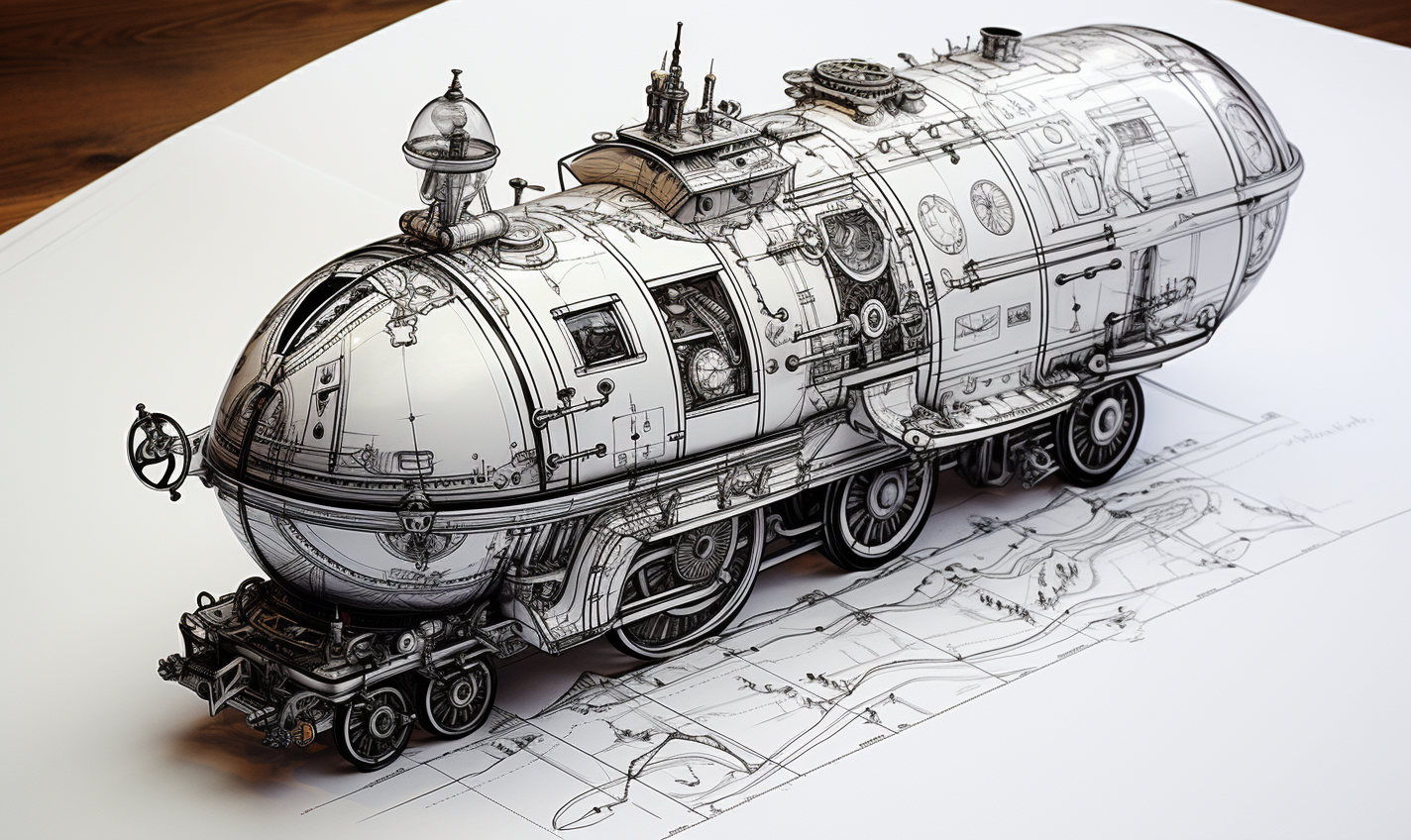 Victorian coalbrookdale locomotive line drawing schematic