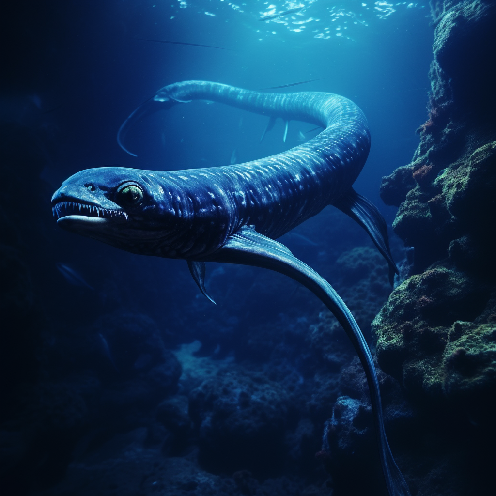 Blue cobalt giant eel