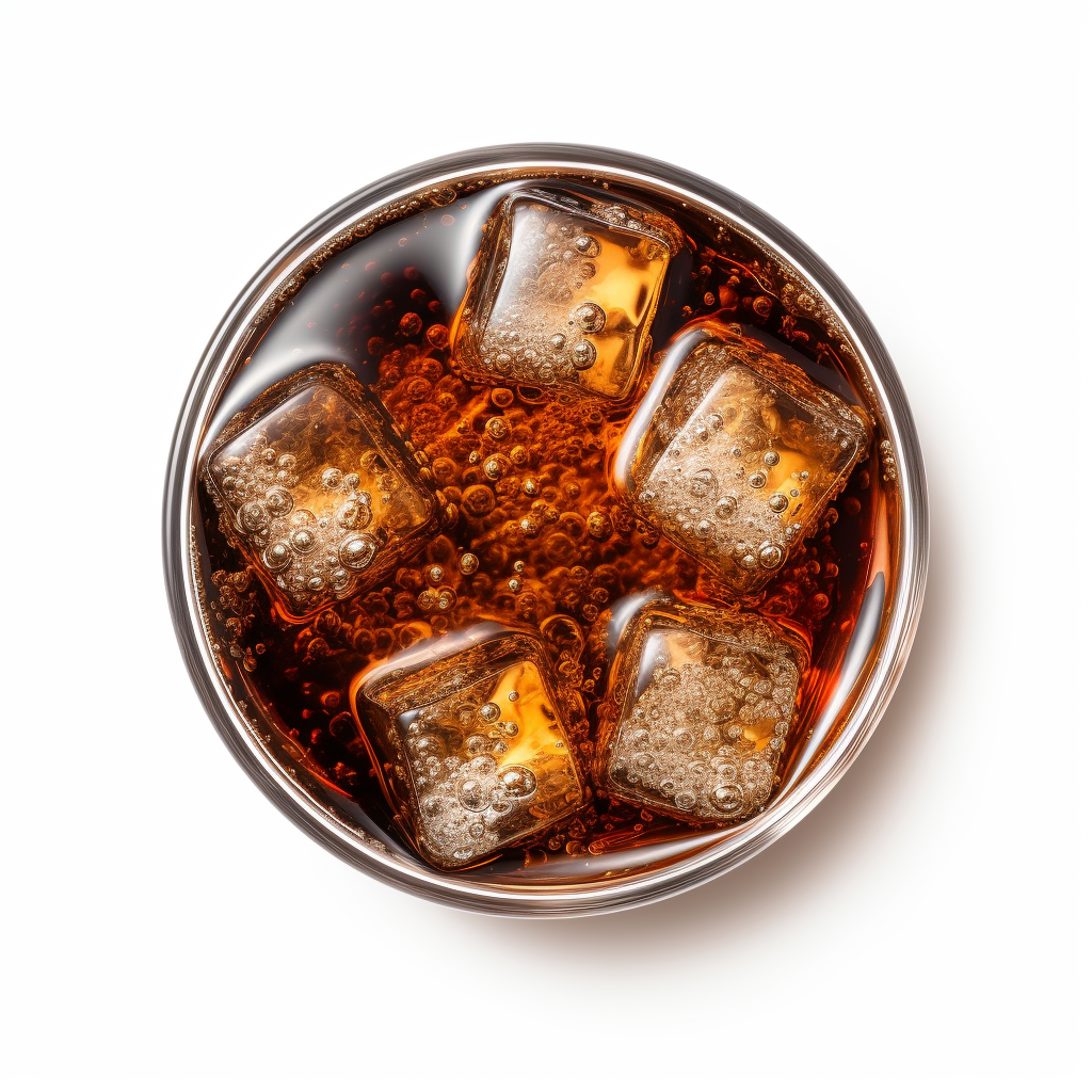 Refreshing Coca-Cola in Glass