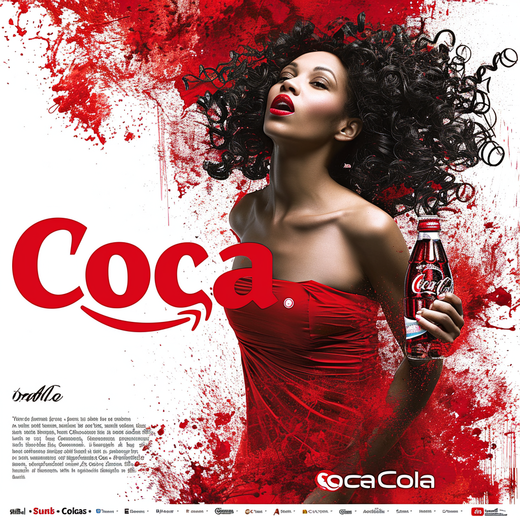 Woman holding Coca-Cola in red and white