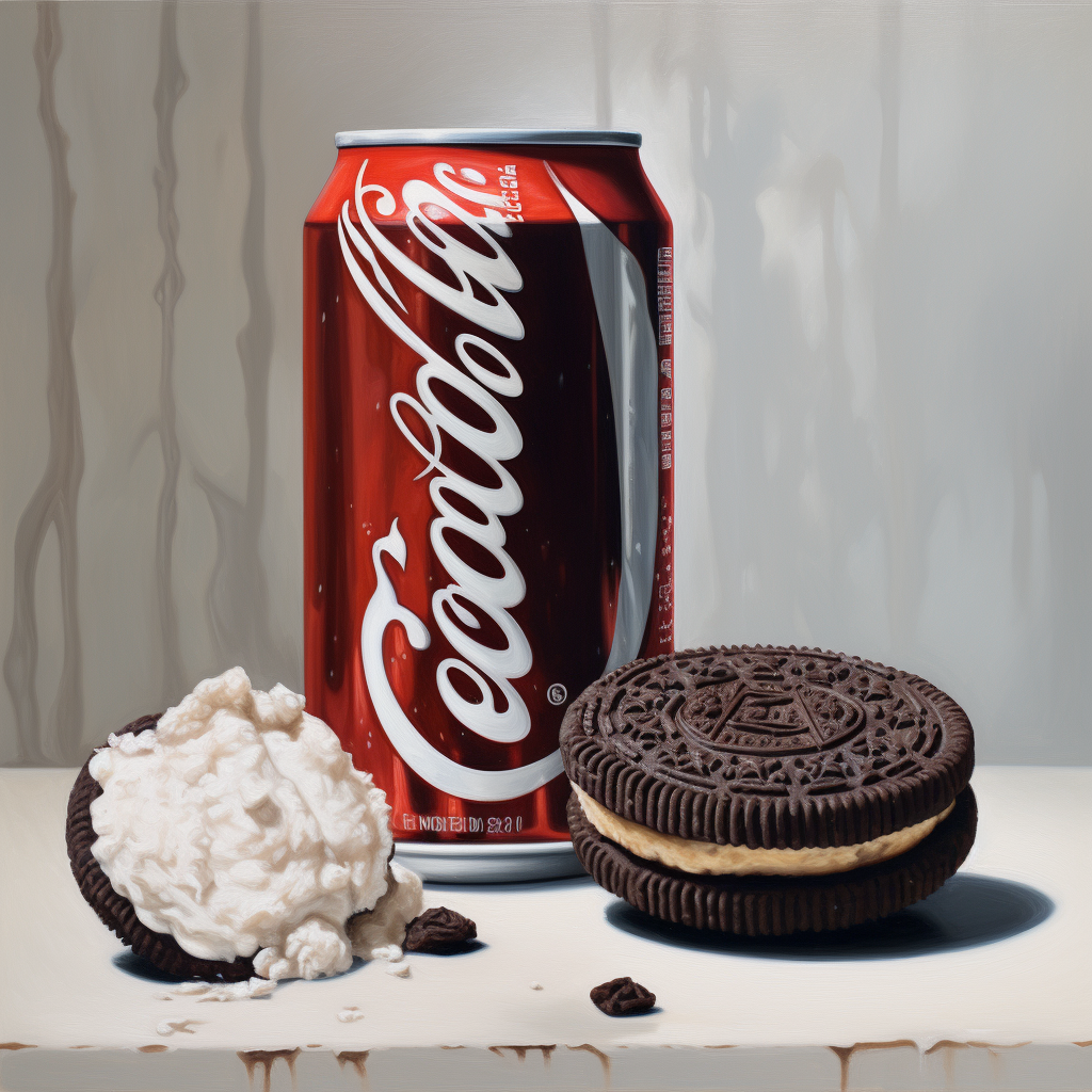 Coca Cola can with Oreo